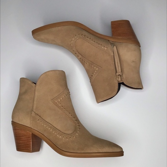 Rebecca Minkoff Lulu Bootie in Taupe Oiled Suede. - Picture 7 of 12